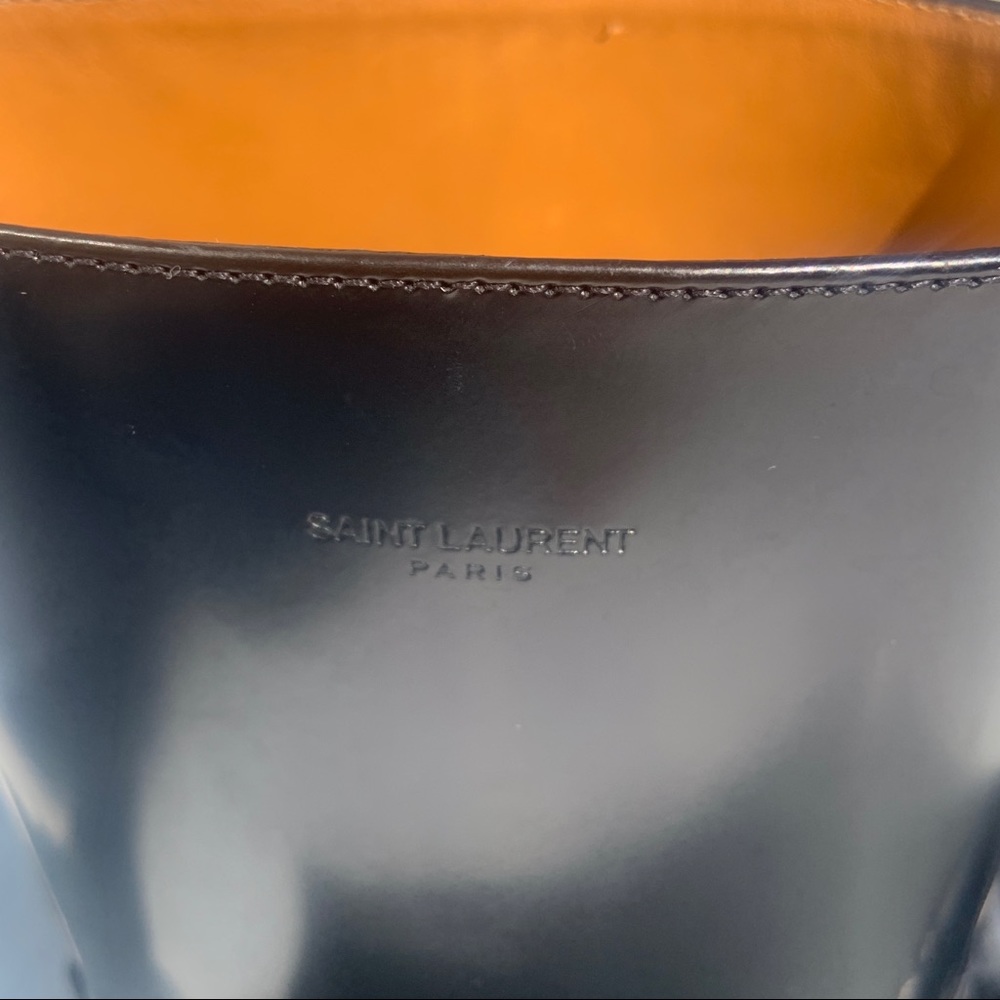 SOLD Authentic Saint Laurent Black Mid-Calf Boots - Picture 5 of 16